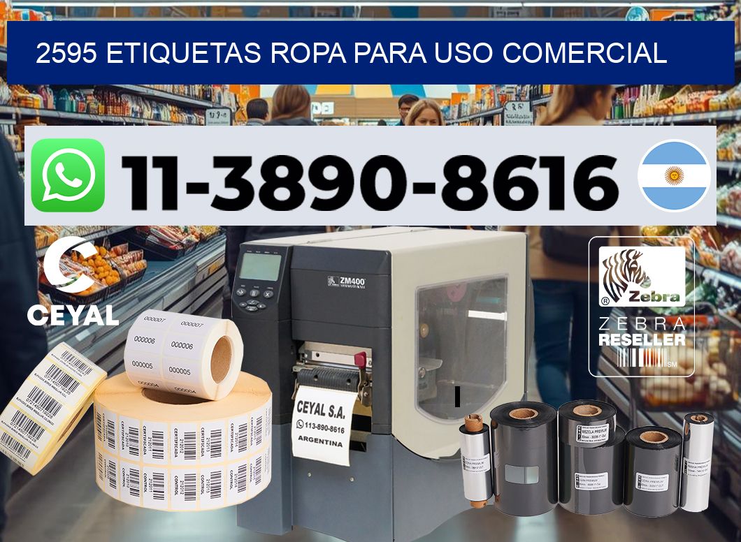 2595 Etiquetas ropa para uso comercial