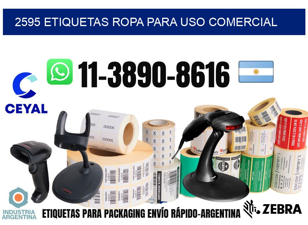 2595 Etiquetas ropa para uso comercial