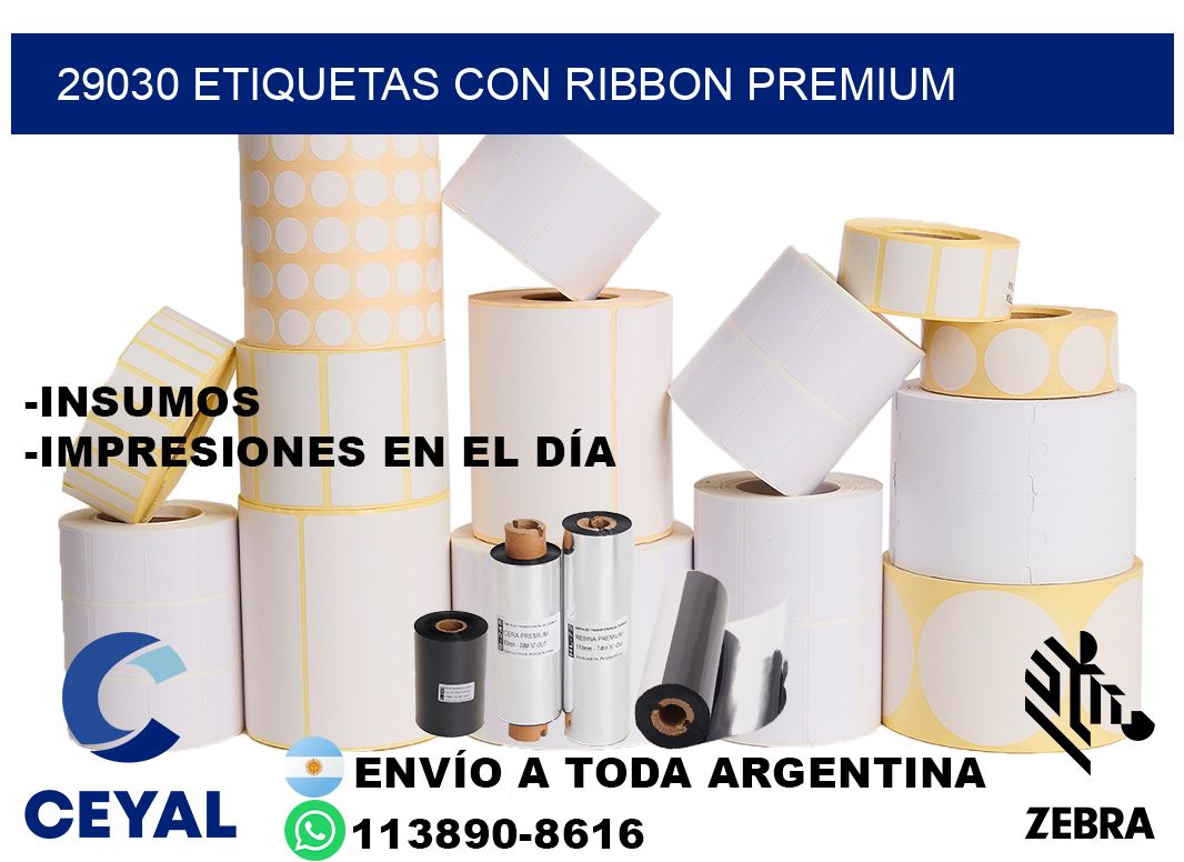 29030 etiquetas con ribbon premium