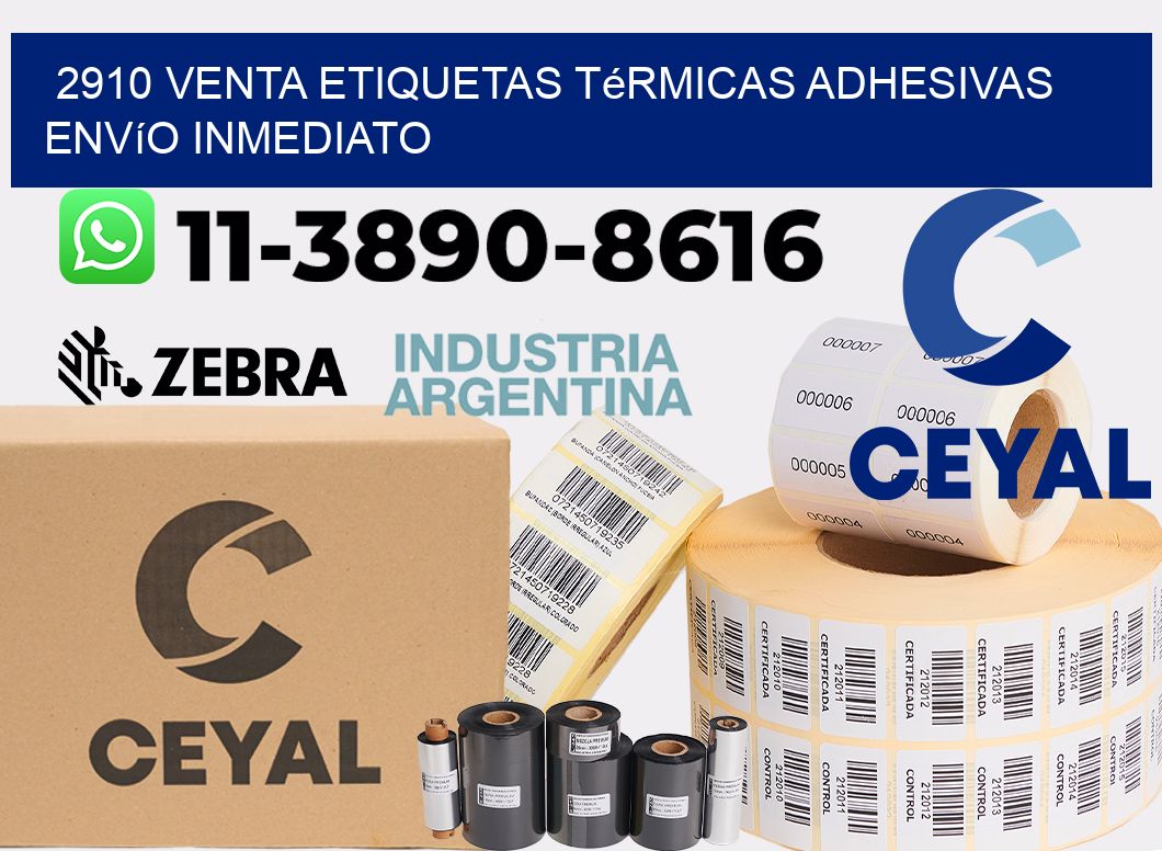 2910 venta etiquetas térmicas adhesivas envío inmediato