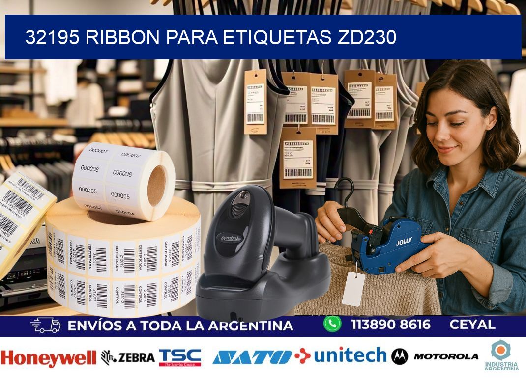 32195 ribbon para etiquetas zd230