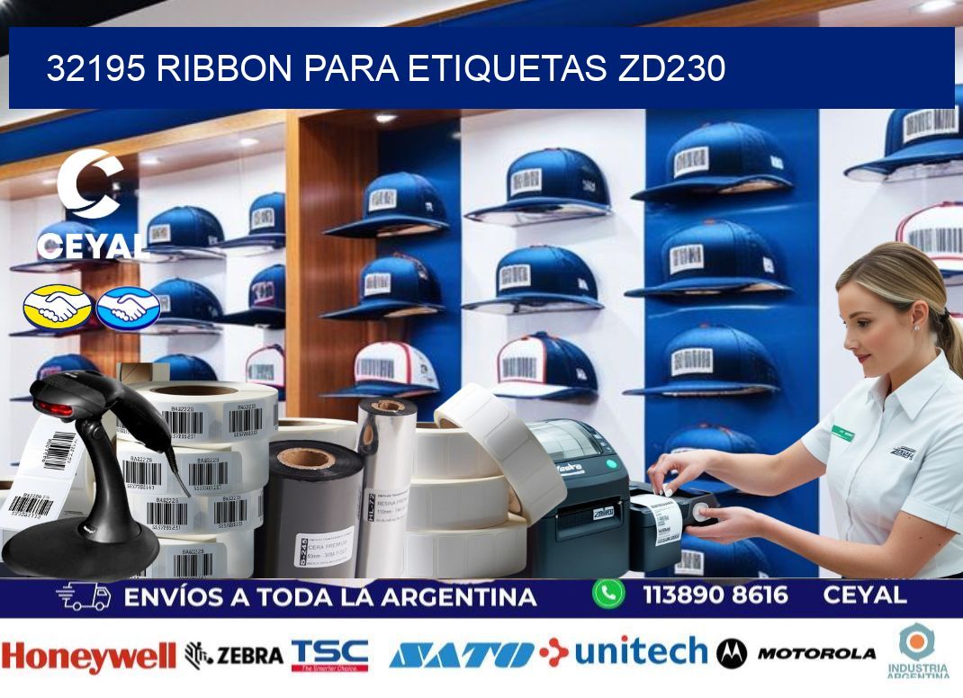 32195 ribbon para etiquetas zd230