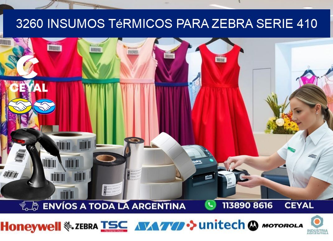 3260 insumos térmicos para zebra serie 410