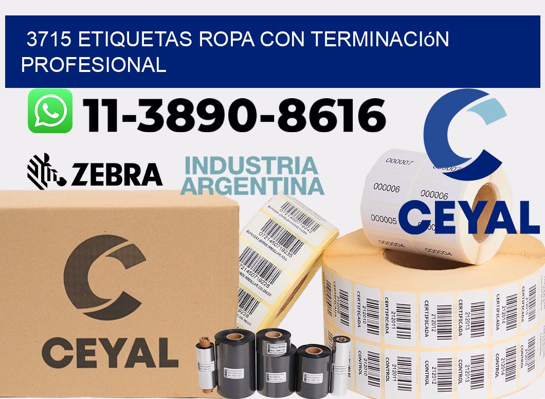 3715 Etiquetas ropa con terminación profesional