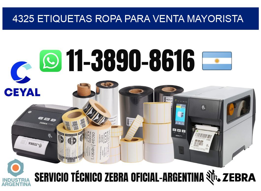 4325 Etiquetas ropa para venta mayorista
