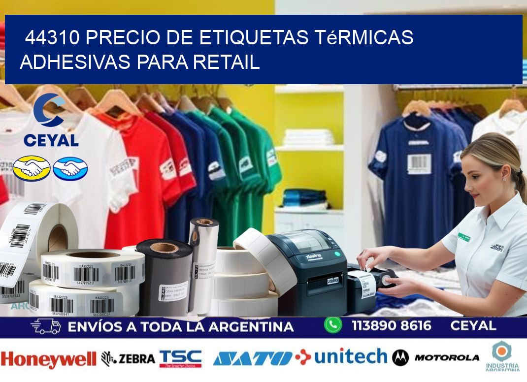 44310 precio de etiquetas térmicas adhesivas para retail