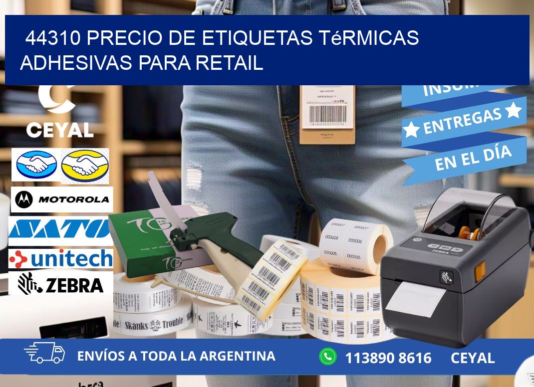 44310 precio de etiquetas térmicas adhesivas para retail