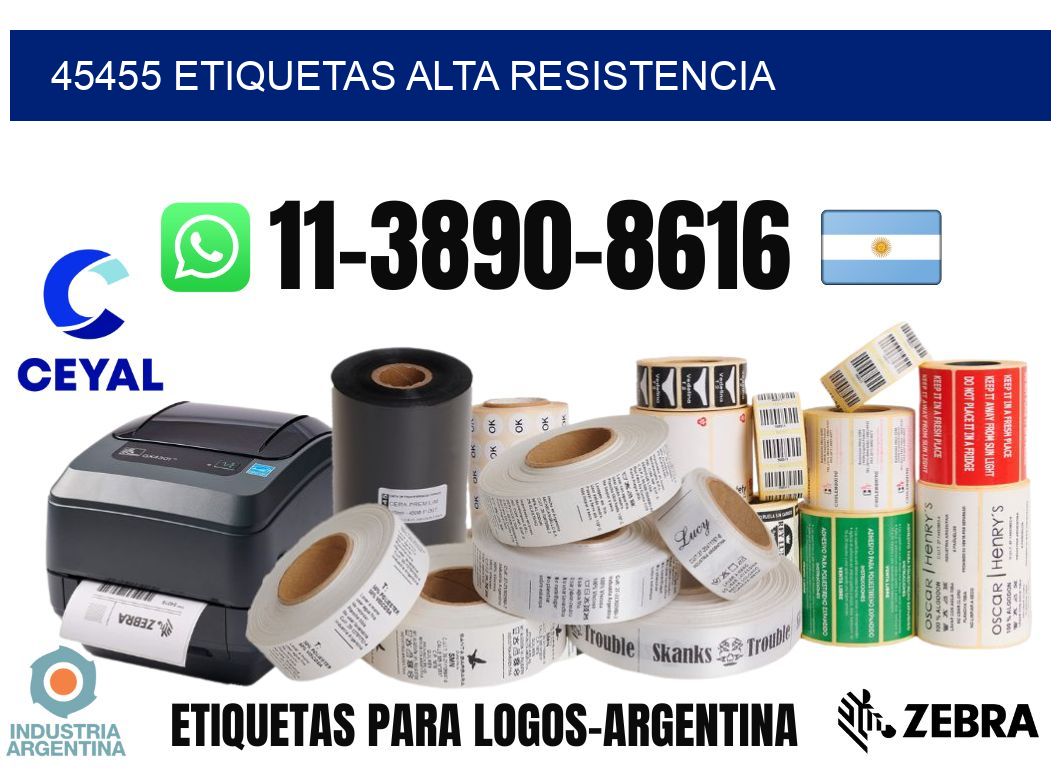 45455 etiquetas alta resistencia