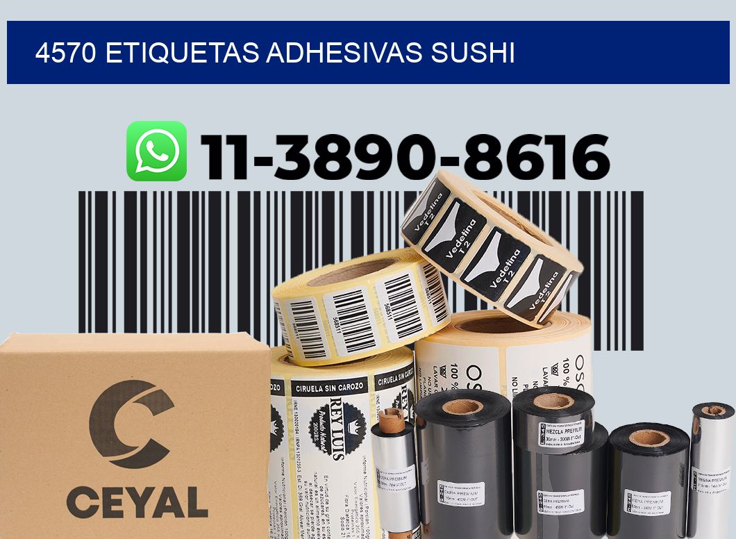 4570 etiquetas adhesivas sushi