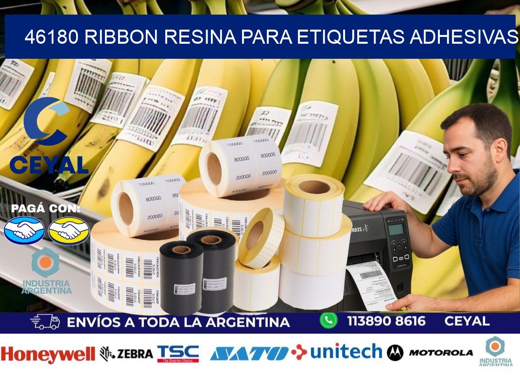 46180 ribbon resina para etiquetas adhesivas