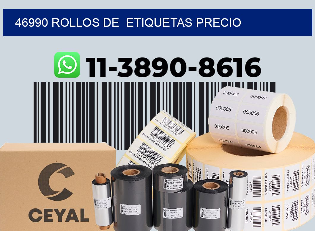 46990 rollos de  etiquetas precio