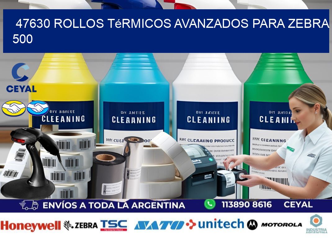 47630 rollos térmicos avanzados para zebra 500