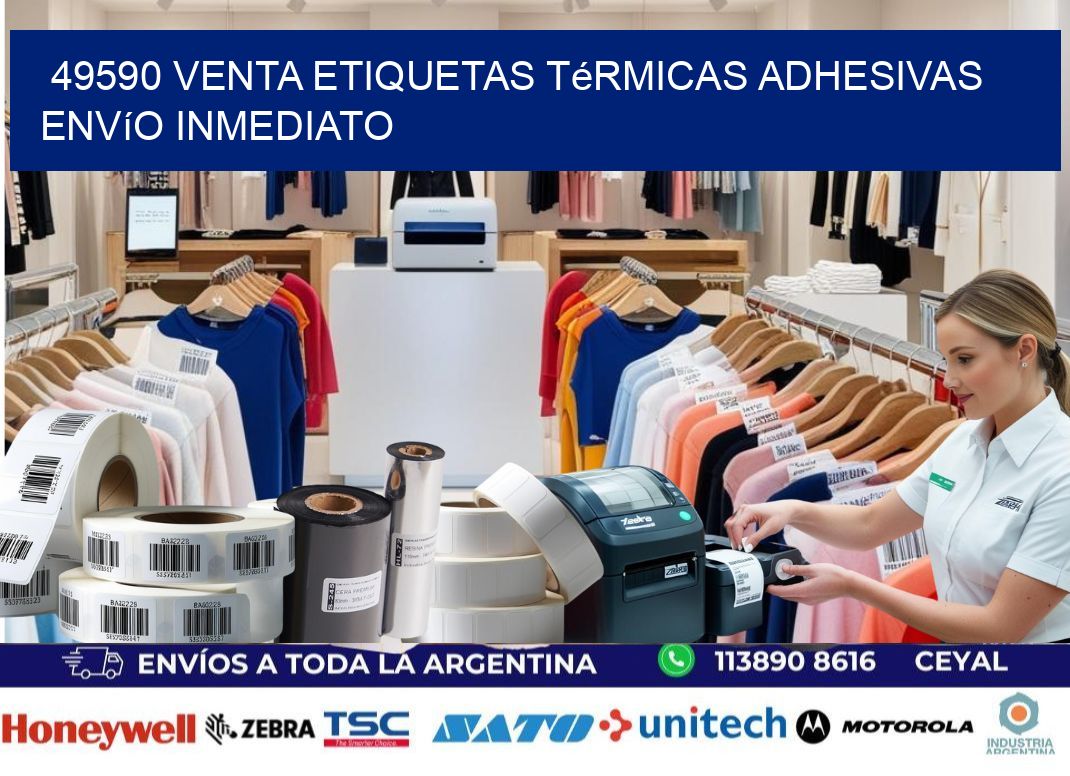 49590 venta etiquetas térmicas adhesivas envío inmediato