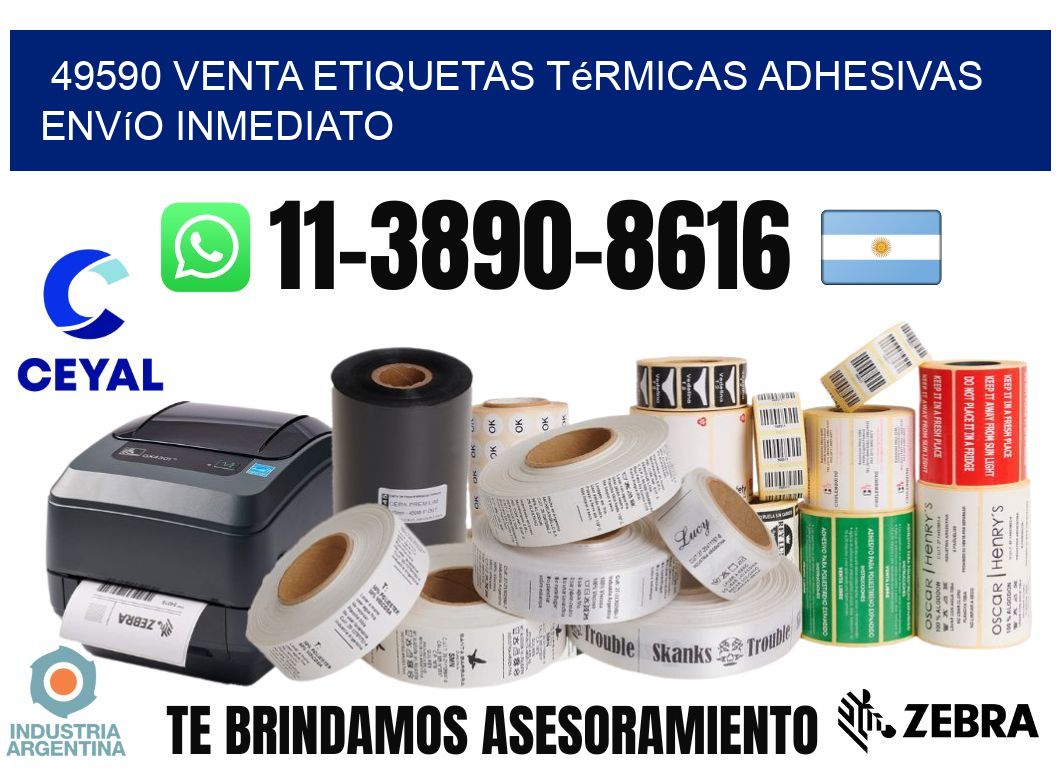 49590 venta etiquetas térmicas adhesivas envío inmediato
