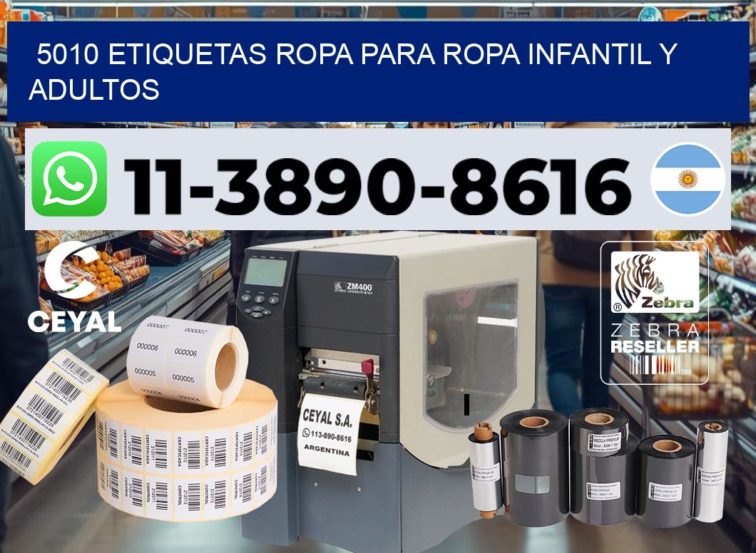 5010 Etiquetas ropa para ropa infantil y adultos