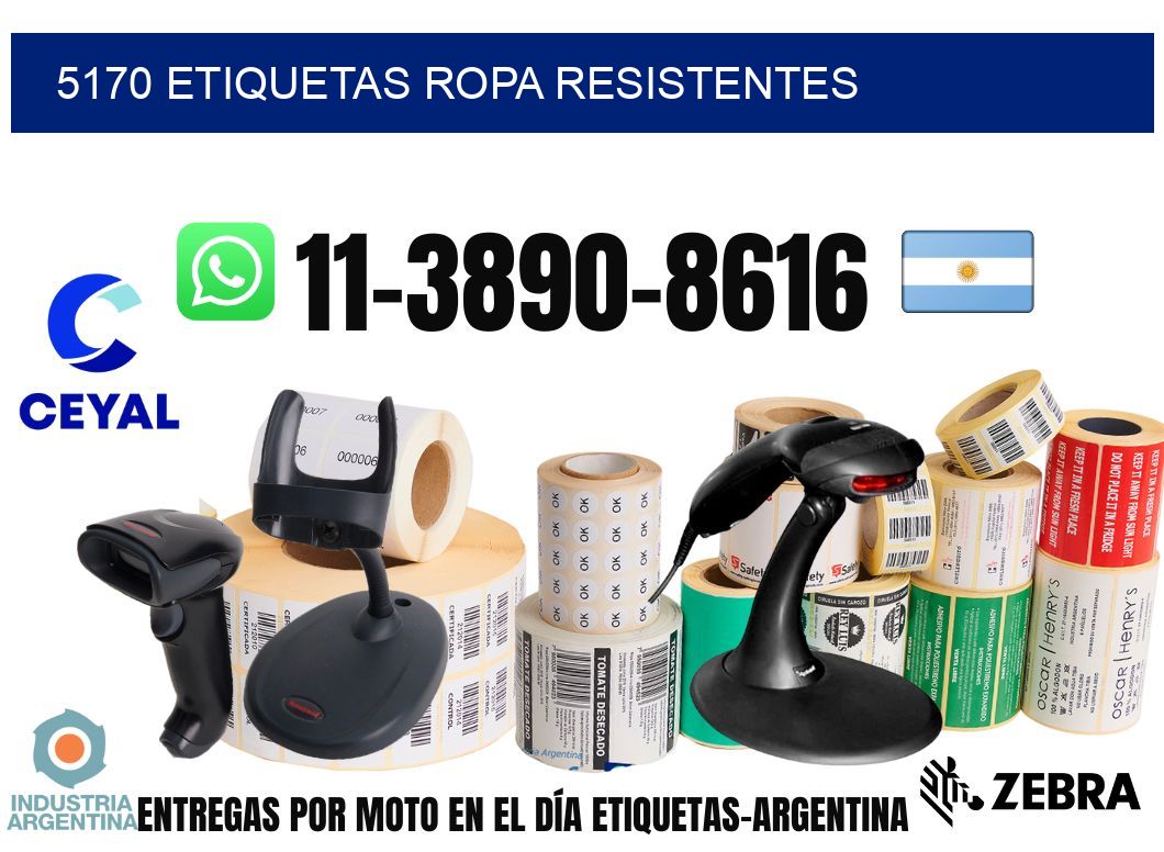 5170 Etiquetas ropa resistentes