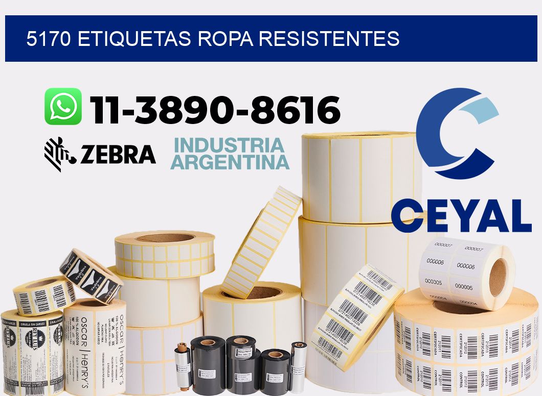 5170 Etiquetas ropa resistentes