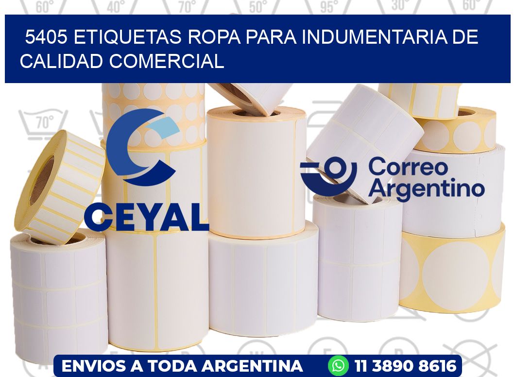 5405 Etiquetas ropa para indumentaria de calidad comercial