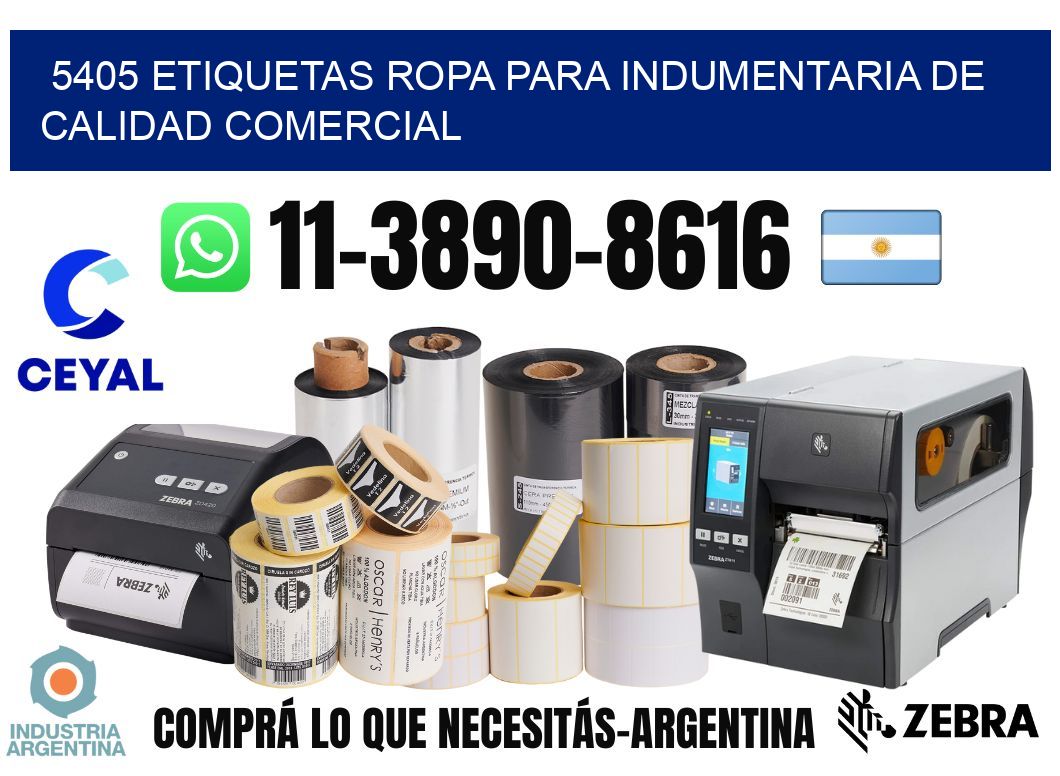 5405 Etiquetas ropa para indumentaria de calidad comercial