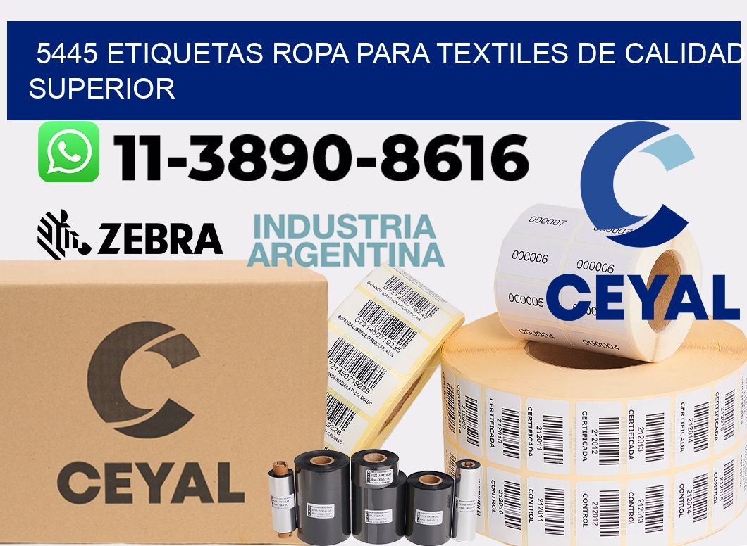 5445 Etiquetas ropa para textiles de calidad superior