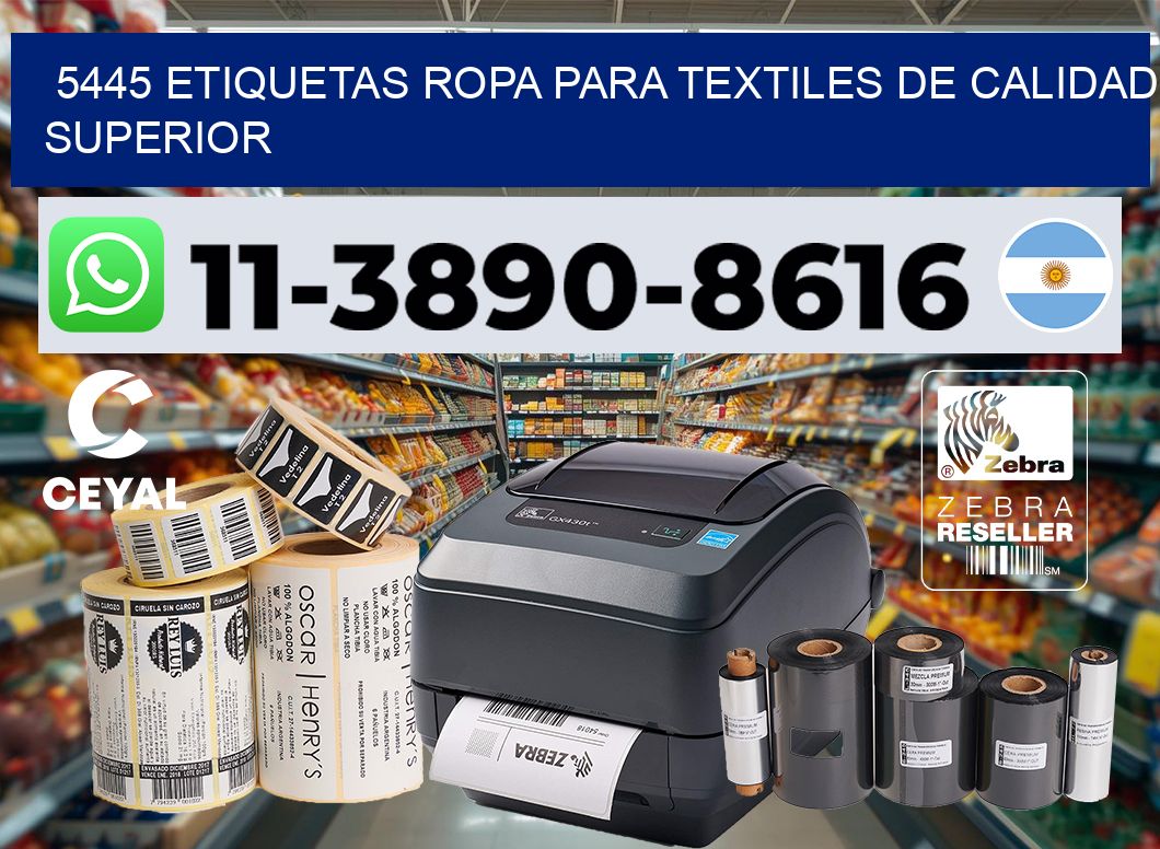 5445 Etiquetas ropa para textiles de calidad superior