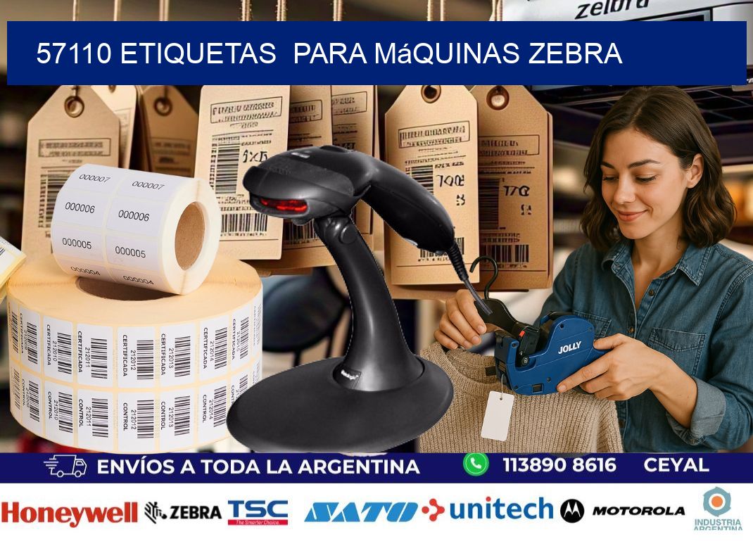 57110 etiquetas  para máquinas Zebra