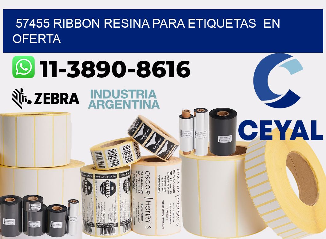 57455 ribbon resina para etiquetas  en oferta