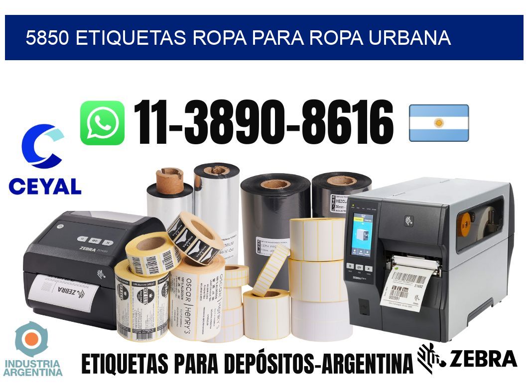 5850 Etiquetas ropa para ropa urbana