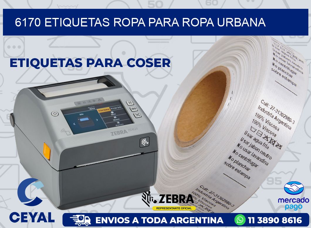 6170 Etiquetas ropa para ropa urbana