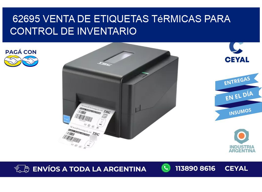 62695 venta de etiquetas térmicas para control de inventario