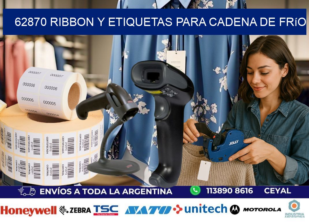 62870 ribbon y etiquetas para cadena de frío