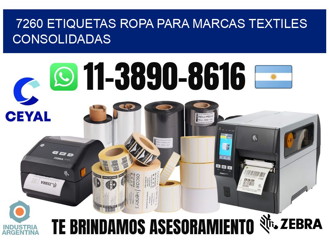 7260 Etiquetas ropa para marcas textiles consolidadas