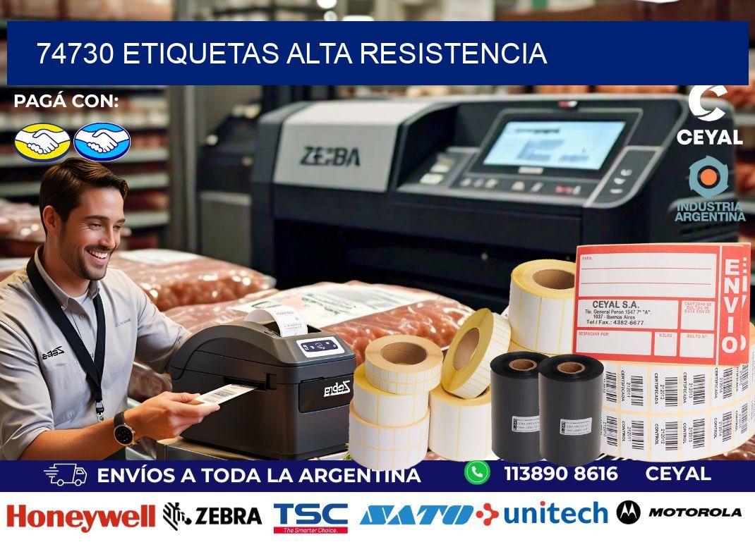 74730 etiquetas alta resistencia