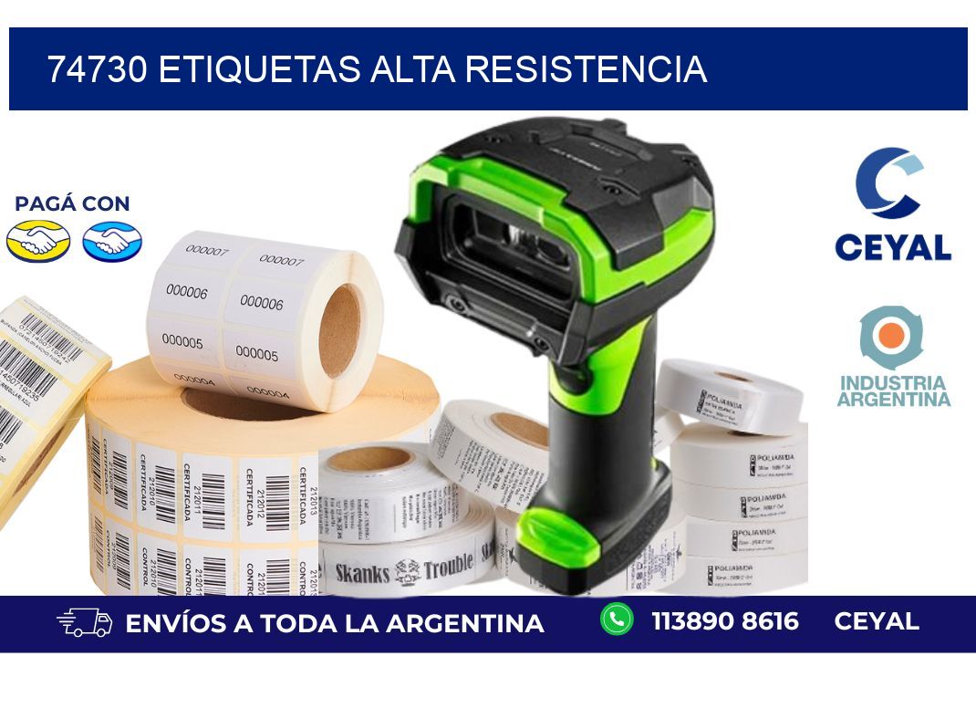 74730 etiquetas alta resistencia