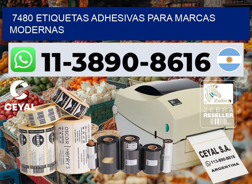 7480 Etiquetas adhesivas para marcas modernas