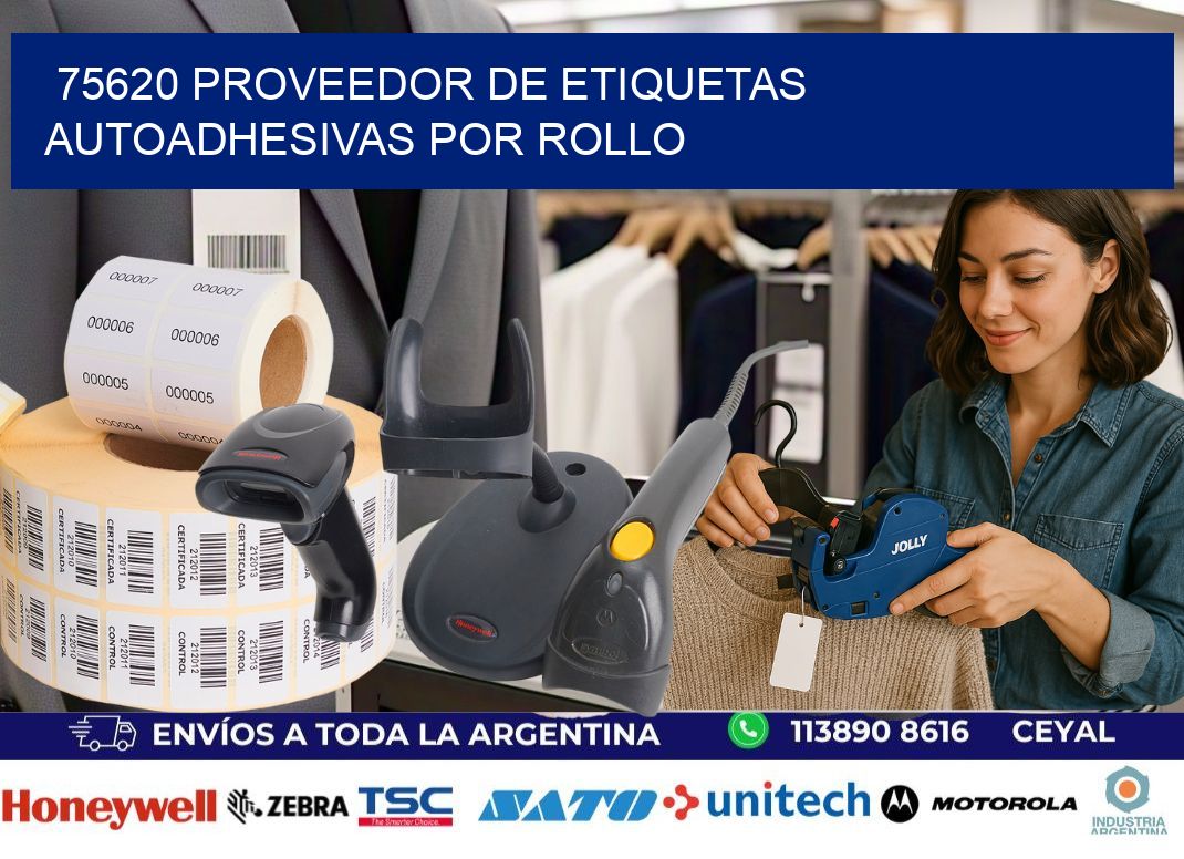 75620 proveedor de etiquetas  autoadhesivas por rollo