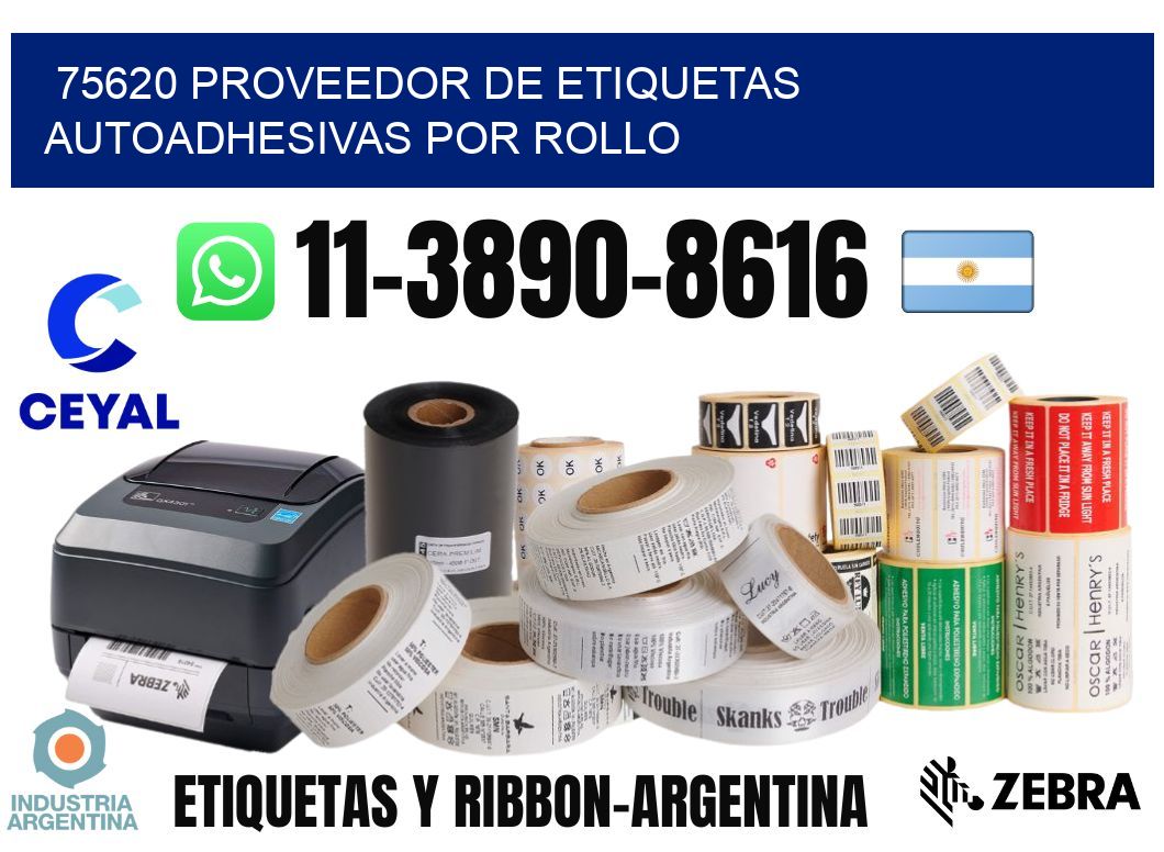 75620 proveedor de etiquetas  autoadhesivas por rollo