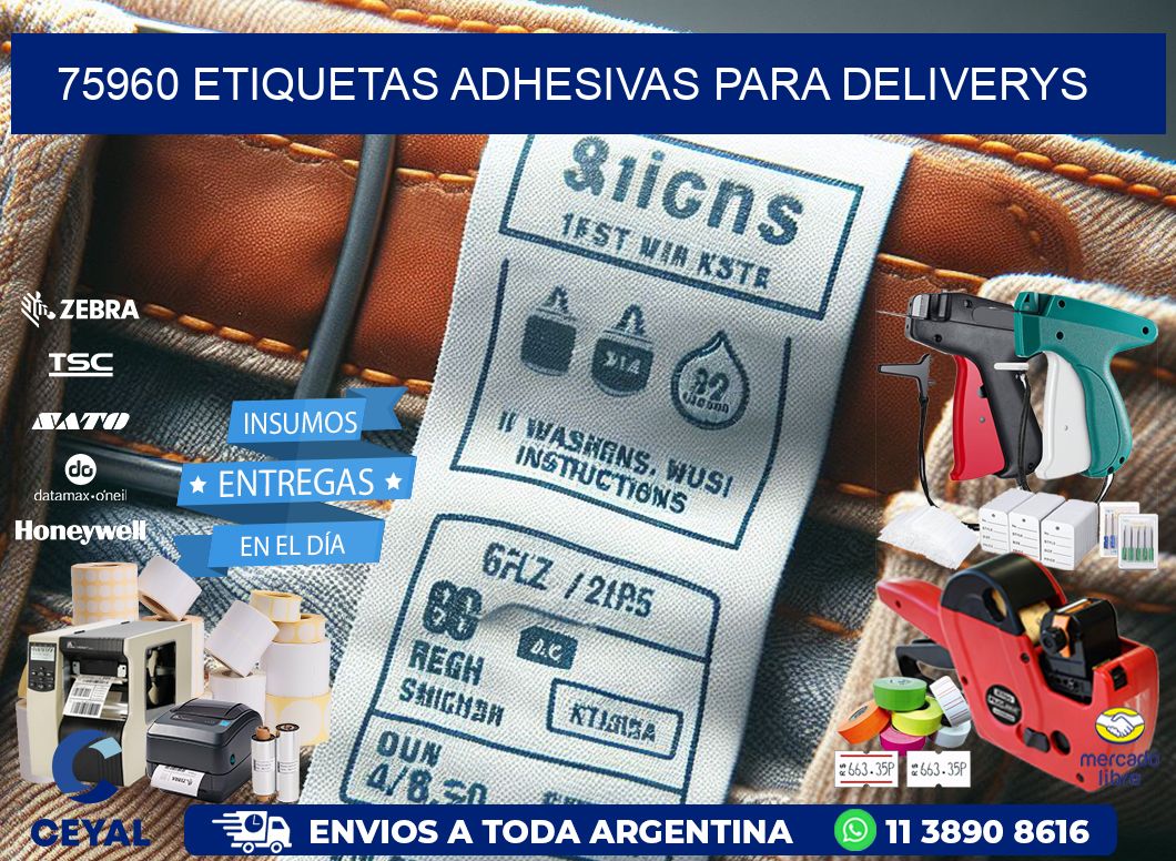 75960 etiquetas adhesivas para deliverys