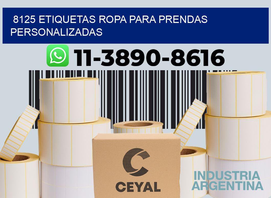 8125 Etiquetas ropa para prendas personalizadas