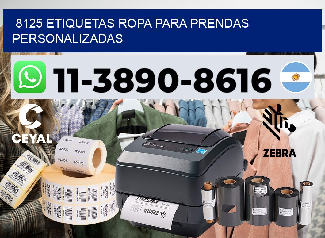 8125 Etiquetas ropa para prendas personalizadas