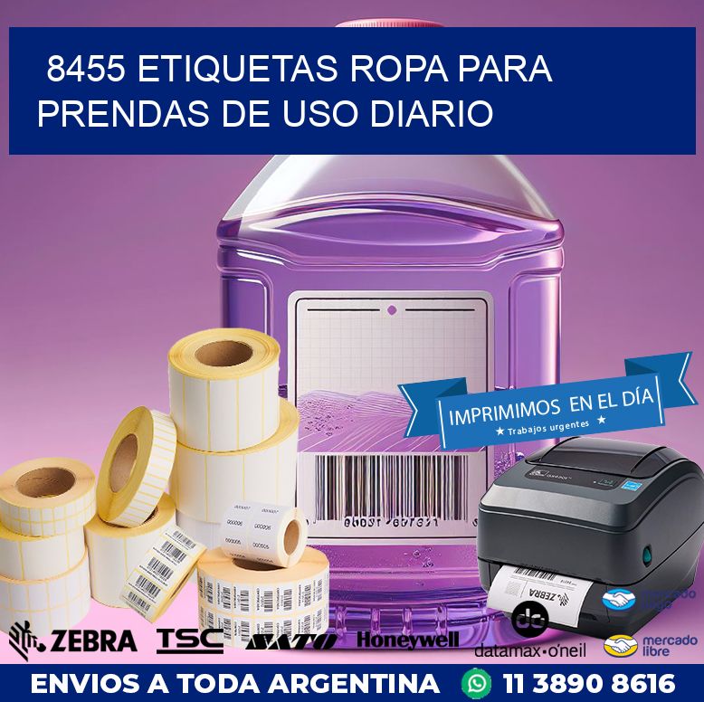 8455 Etiquetas ropa para prendas de uso diario