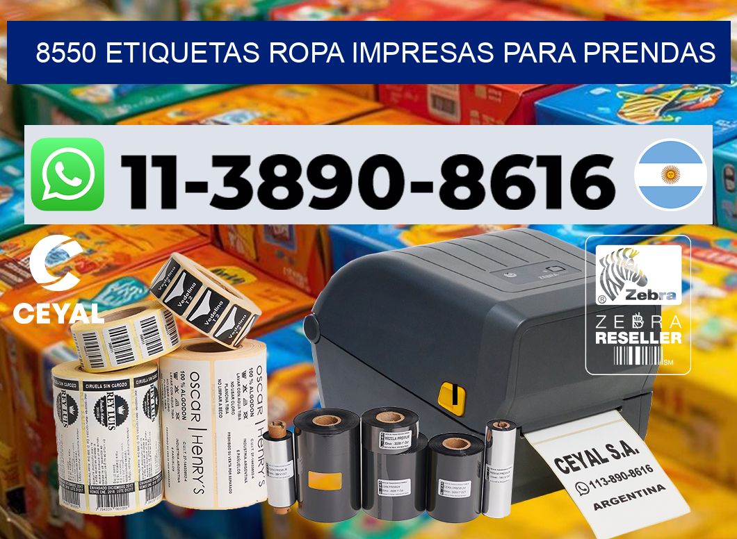 8550 Etiquetas ropa impresas para prendas