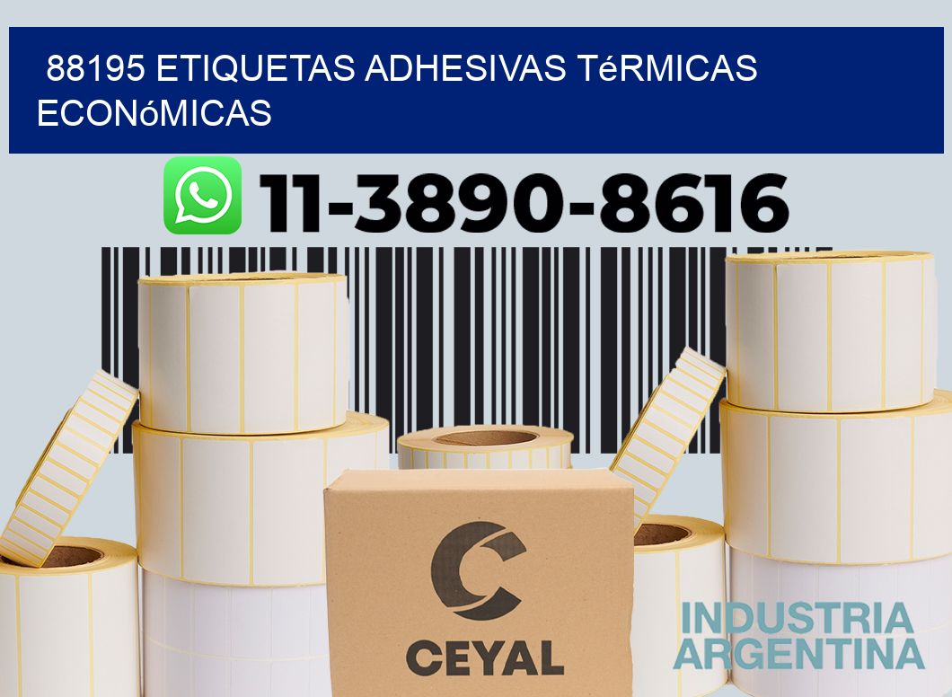 88195 etiquetas adhesivas térmicas económicas