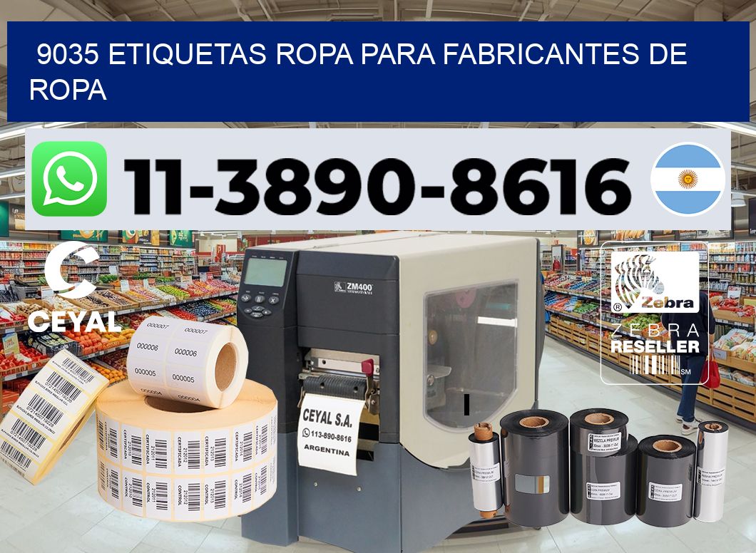 9035 Etiquetas ropa para fabricantes de ropa