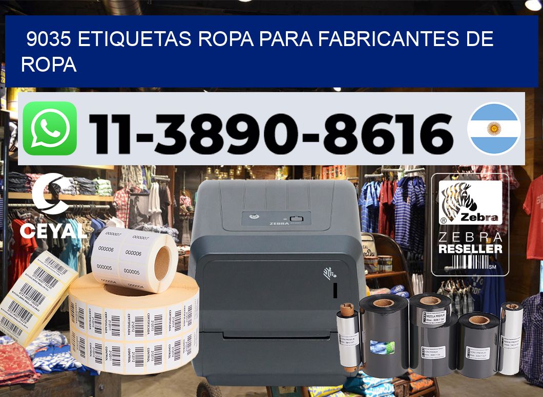 9035 Etiquetas ropa para fabricantes de ropa