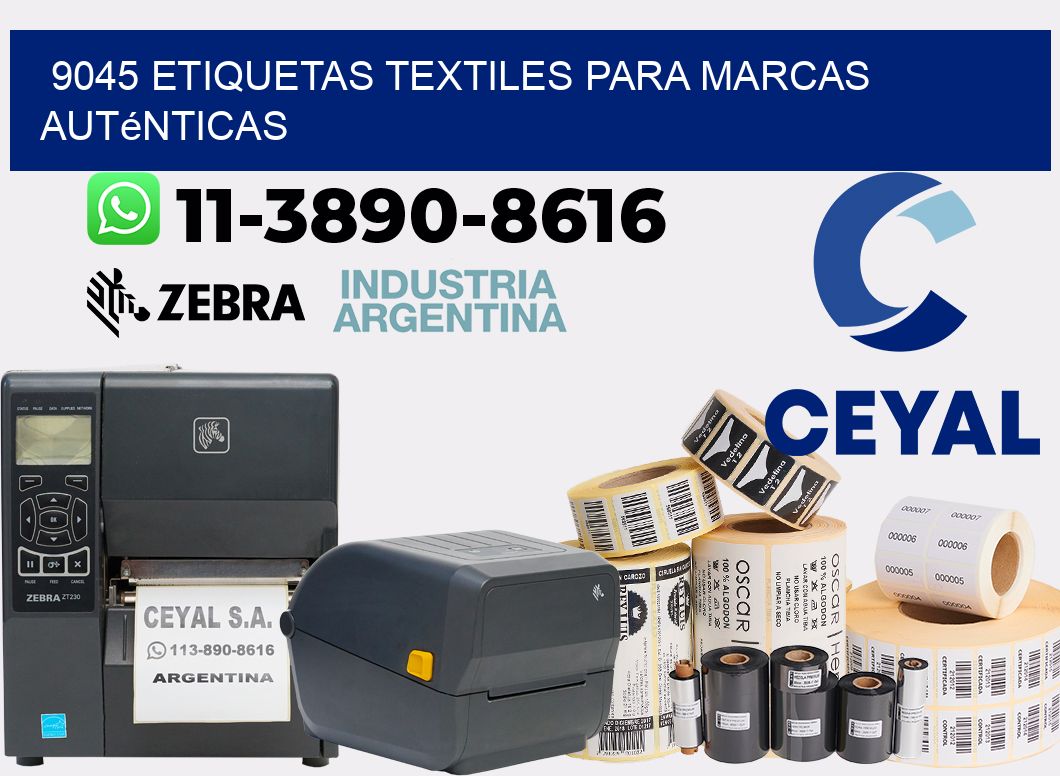 9045 Etiquetas textiles para marcas auténticas