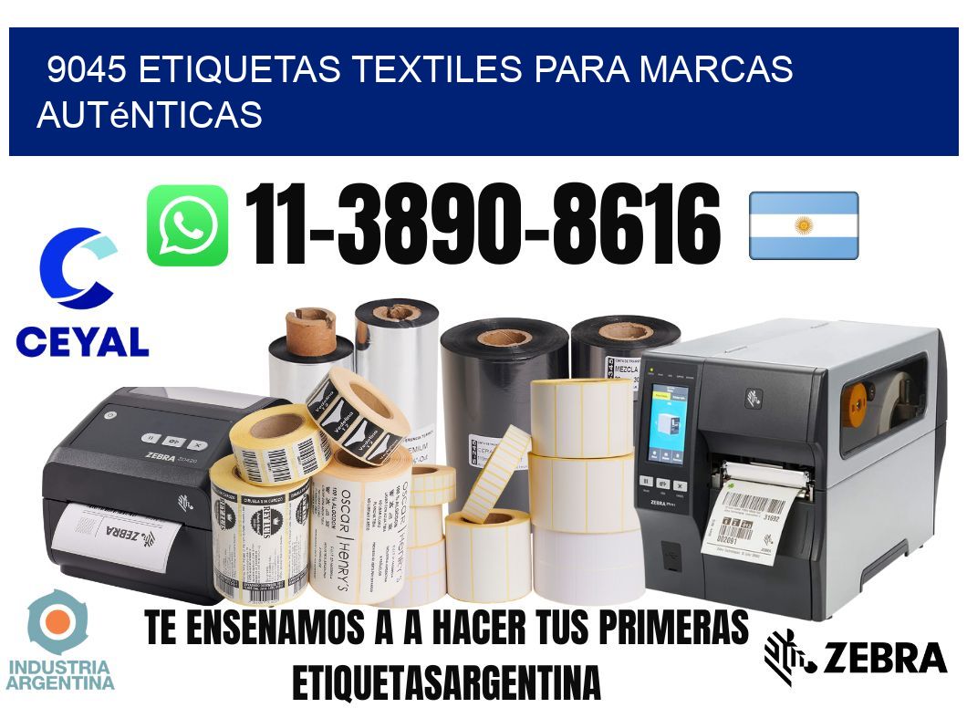 9045 Etiquetas textiles para marcas auténticas
