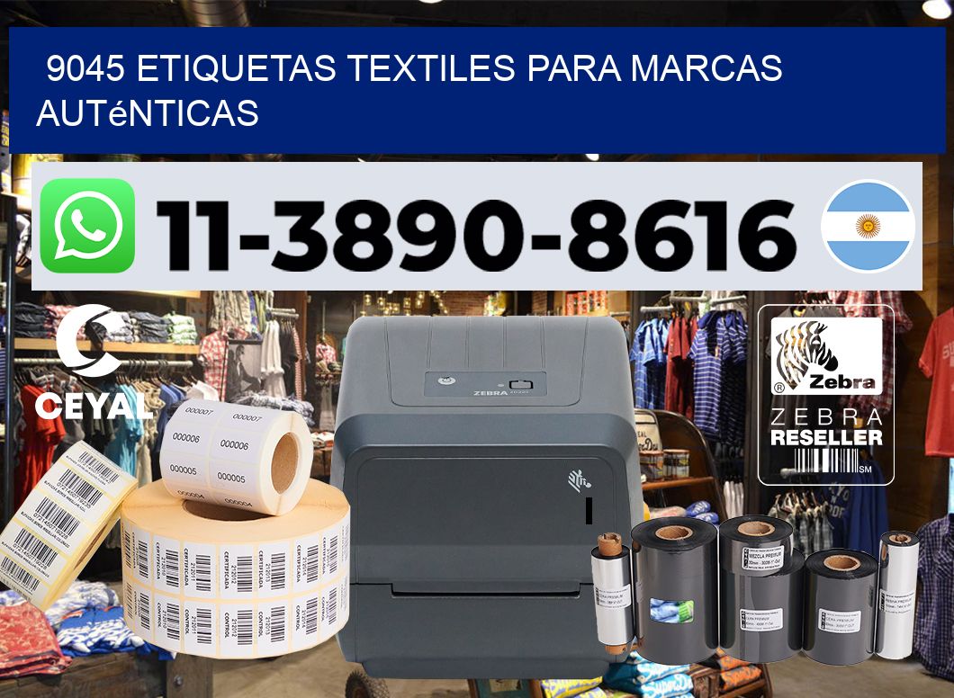 9045 Etiquetas textiles para marcas auténticas