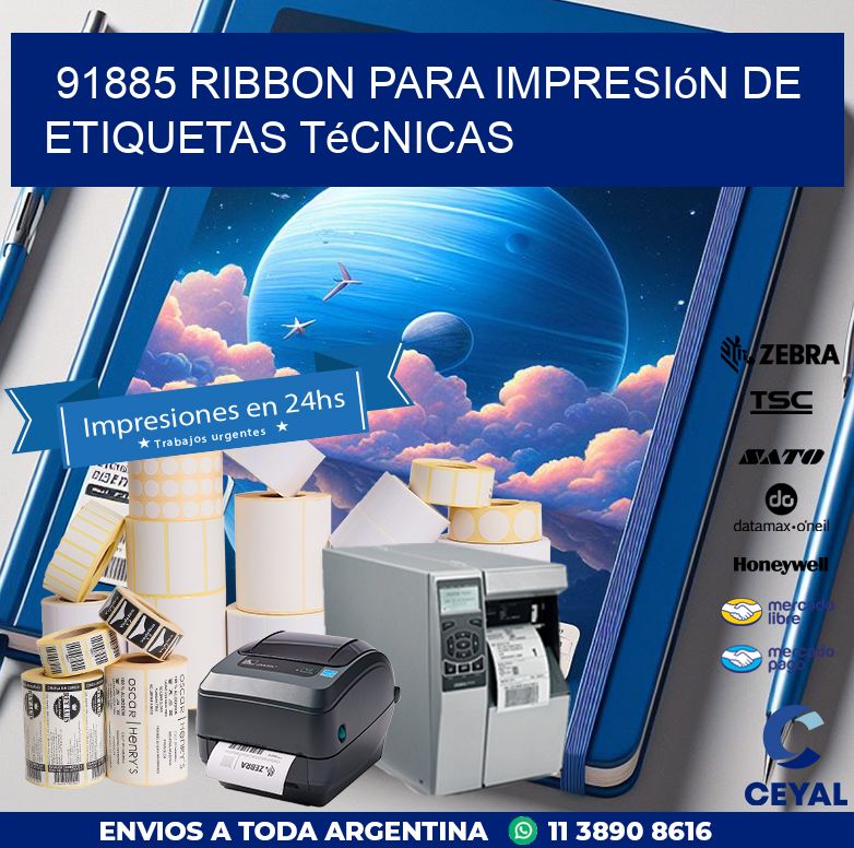 91885 ribbon para impresión de etiquetas técnicas
