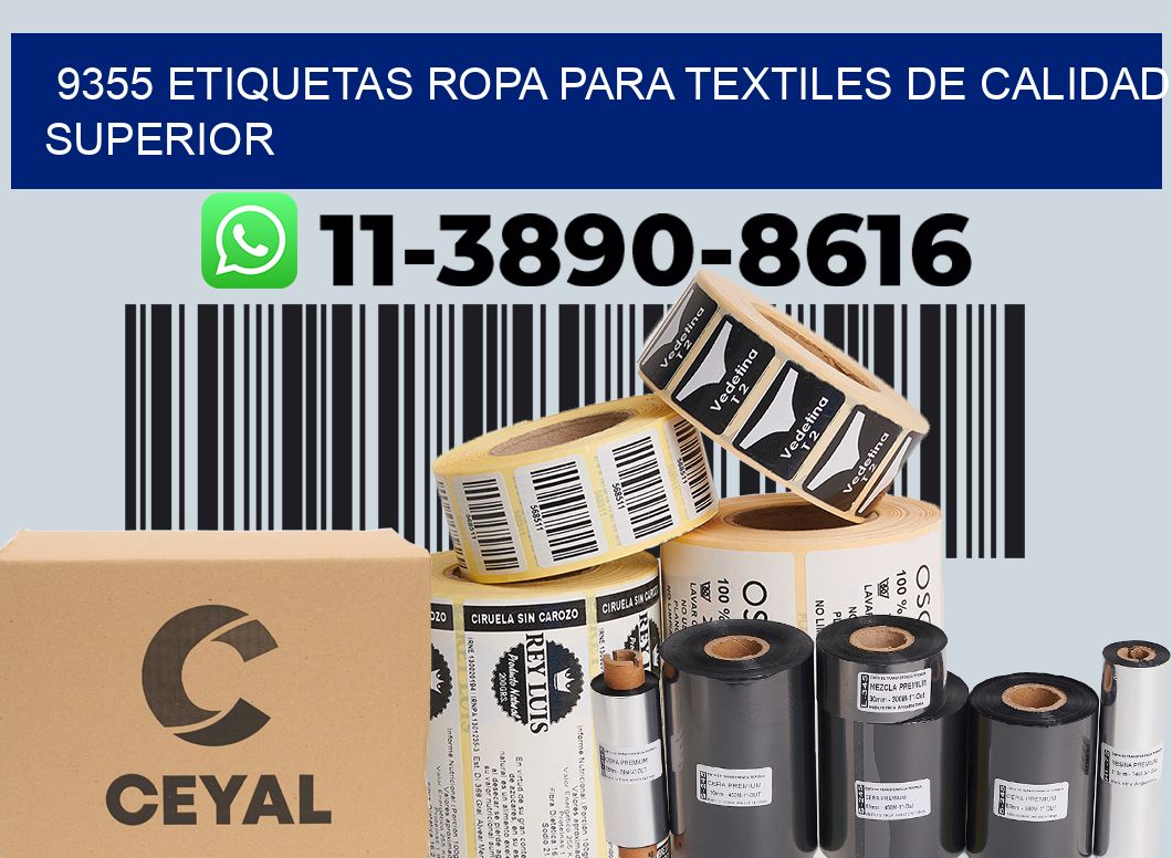 9355 Etiquetas ropa para textiles de calidad superior